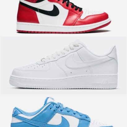Air Jordan 1 + Air force 1 + SB dunk (Specify different colours and different sizes at additional information at check out)